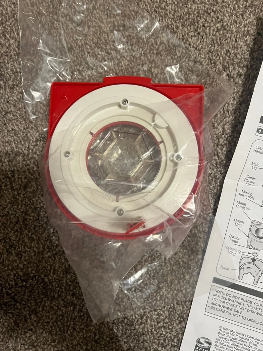 McDonalds McFlurry Maker 2003 New Unused Vintage MIckey D’s